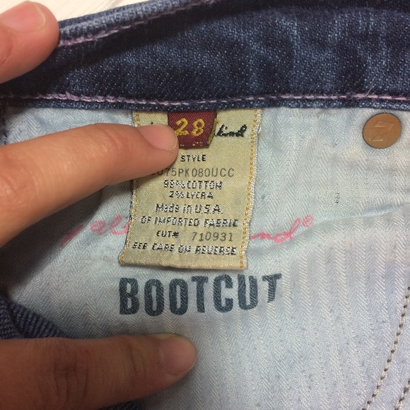 7 For All Mankind Josefina Skinny Boyfriend SZ 28 - Picture 8 of 8